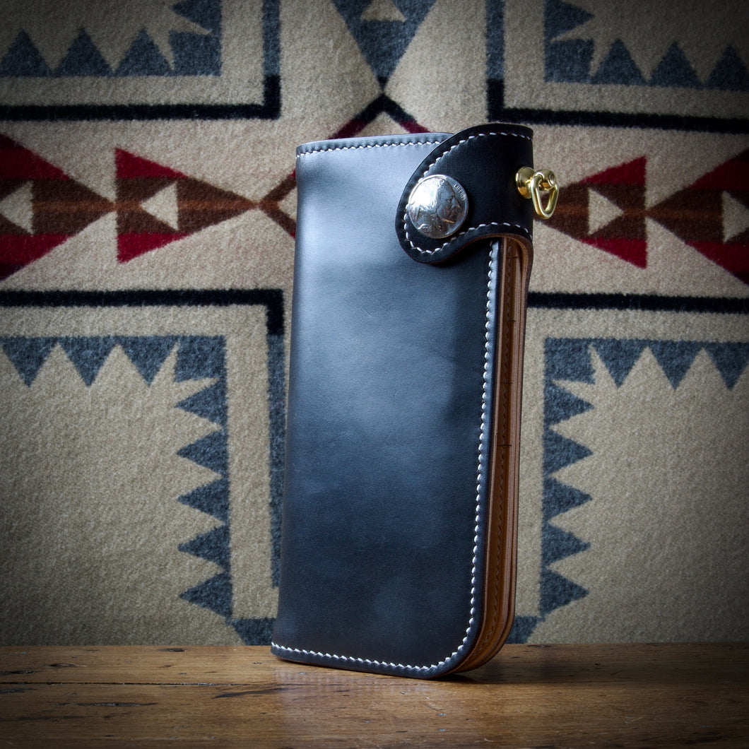 Tall Wallet - Horween Black Chromexcel