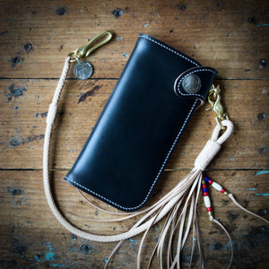 Tall Wallet - Horween Black Chromexcel