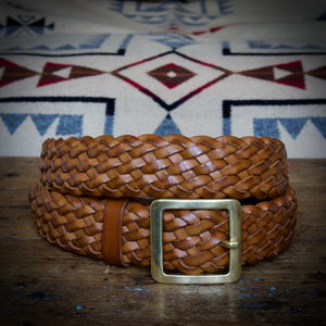 Belt - Braided Saddle Tan