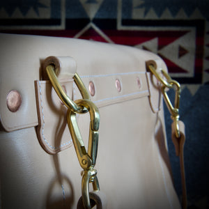 Courier Bag - Tärnsjö Natural Veg Tanned Cow Hide