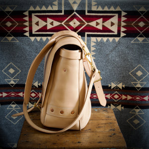 Courier Bag - Tärnsjö Natural Veg Tanned Cow Hide