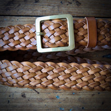 Load image into Gallery viewer, Belt - Braided Saddle Tan