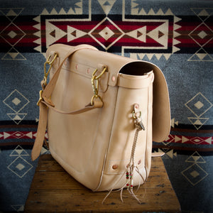 Courier Bag - Tärnsjö Natural Veg Tanned Cow Hide