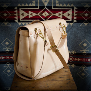 Courier Bag - Tärnsjö Natural Veg Tanned Cow Hide