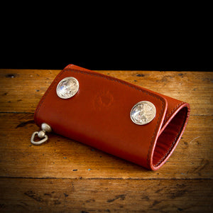 SALE - Key Case - Tärnsjö Saddle Tan Veg Tanned - Brown Thread