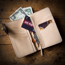 Load image into Gallery viewer, Medium Wallet - Shinki Hikaku Black Shell Cordovan