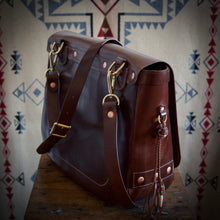 Load image into Gallery viewer, Courier Bag - Tärnsjö&#39;s Antique Brown Veg Tanned Horse Hide