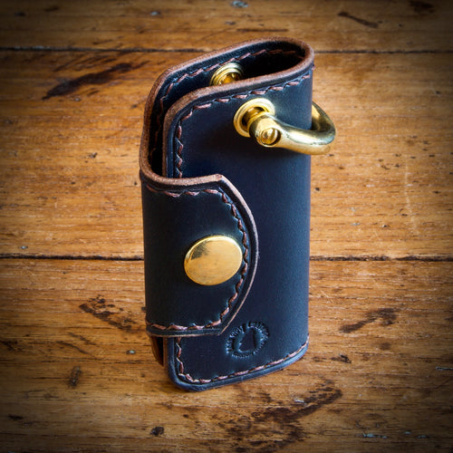 Key Holder - Horween Navy Blue Chromexcel