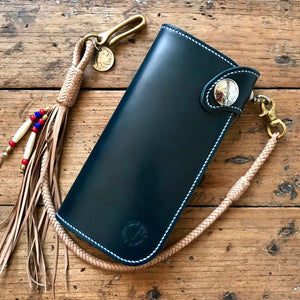 Tall Wallet - Shinki Hikaku Navy Blue Shell Cordovan