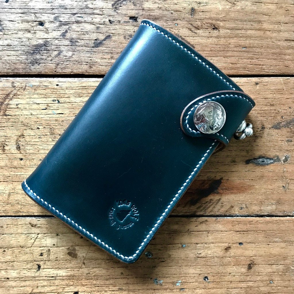 Medium Wallet - Horween Navy Blue Chromexcel