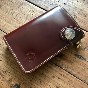 Medium Wallet - Shinki Hikaku Burgundy Shell Cordovan