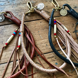Braided Wallet Leash - Natural