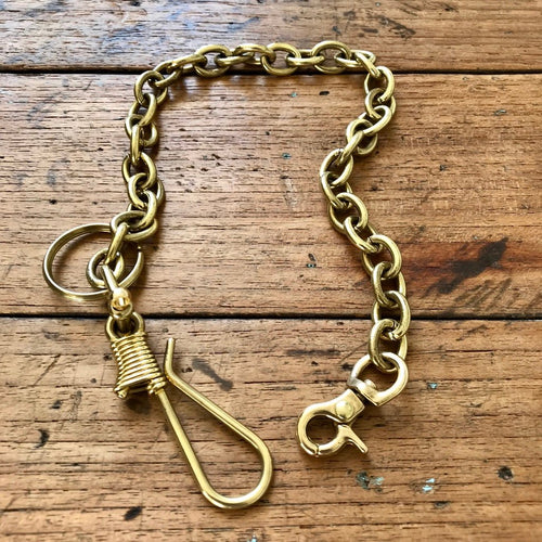 Brass Wire Fish Hook Wallet & Key Chain