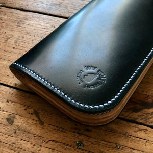 Tall Wallet - Shinki Hikaku Navy Blue Shell Cordovan