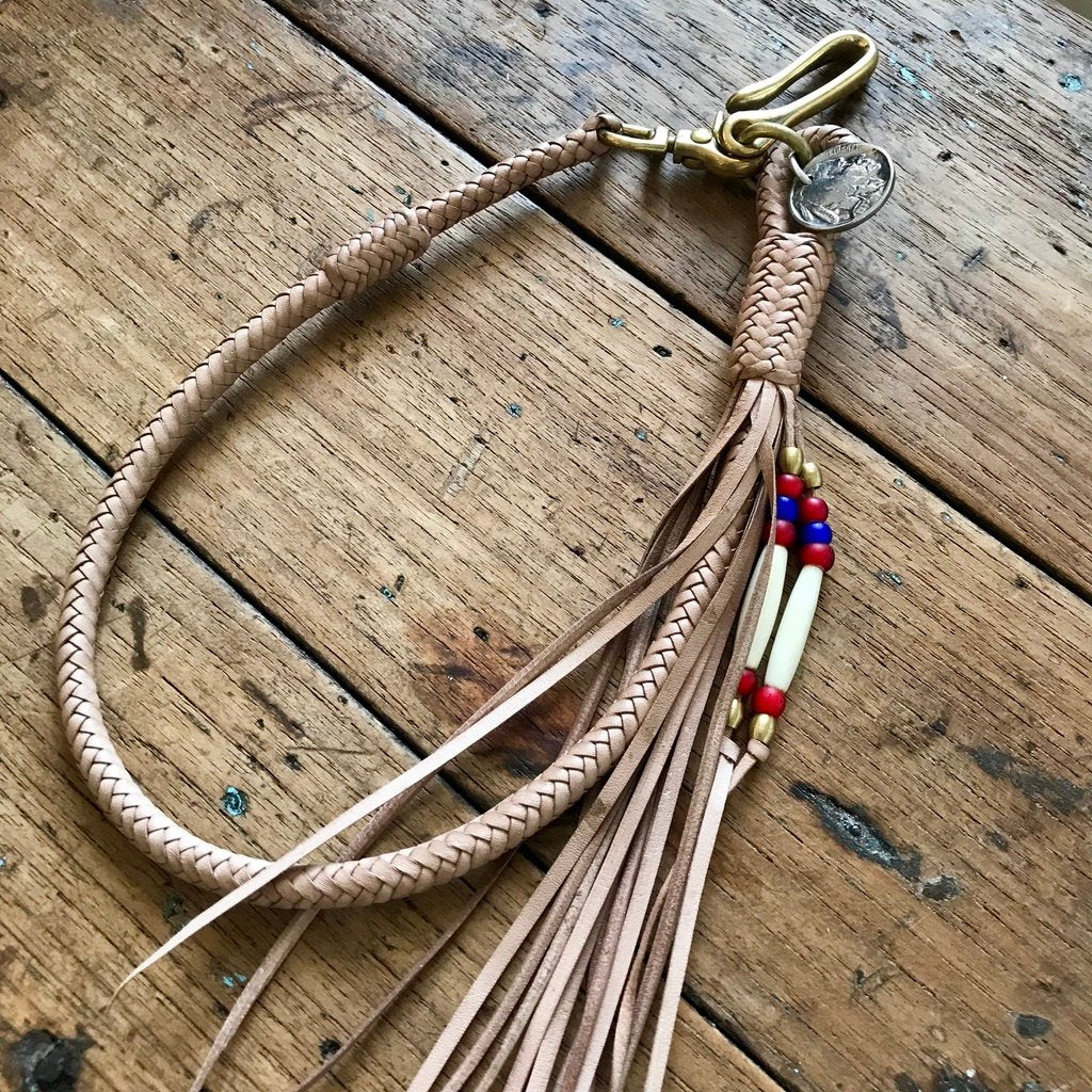 Braided Wallet Leash - Natural