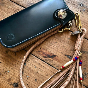 Tall Wallet - Shinki Hikaku Navy Blue Shell Cordovan