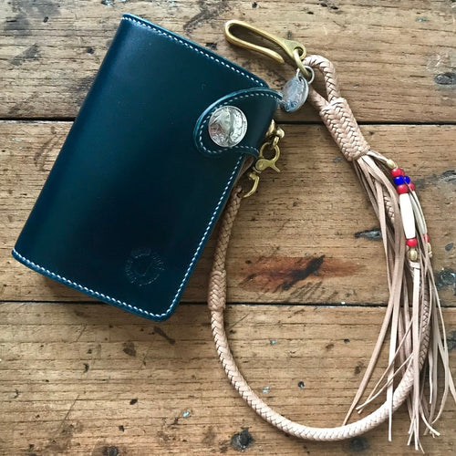 Medium Wallet - Shinki Hikaku Navy Blue Shell Cordovan