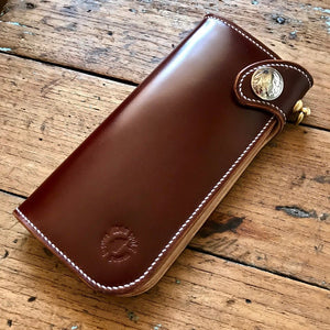 Tall Wallet - Shinki Hikaku Burgundy Shell Cordovan
