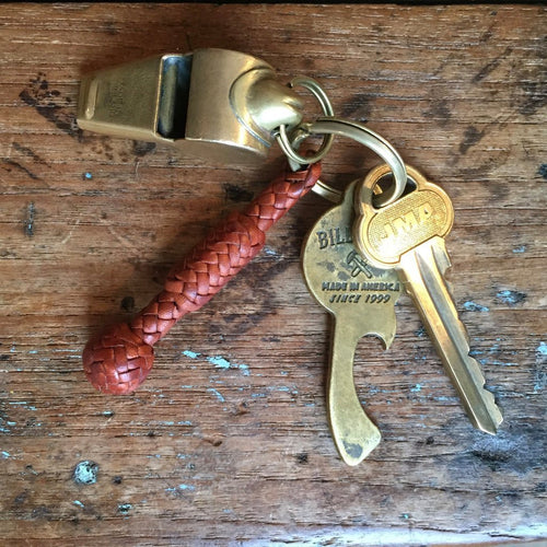 Braided Key Fob - Saddle Tan