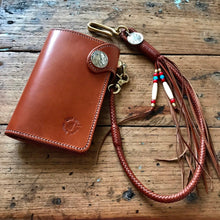 Load image into Gallery viewer, Braided Wallet Leash - Saddle Tan