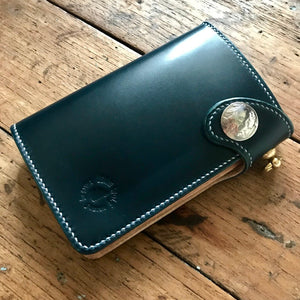 Medium Wallet - Shinki Hikaku Navy Blue Shell Cordovan