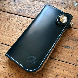 Tall Wallet - Shinki Hikaku Navy Blue Shell Cordovan