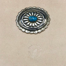 Load image into Gallery viewer, Outrider Bag - Tärnsjö Natural Veg Tanned Nubuck with Turquoise and Silver Concho