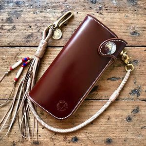 Tall Wallet - Shinki Hikaku Burgundy Shell Cordovan