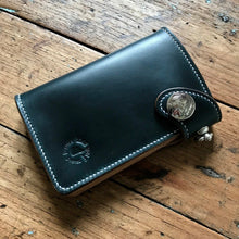 Load image into Gallery viewer, Medium Wallet - Horween Navy Blue Chromexcel