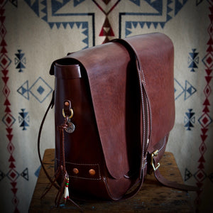 Courier Bag - Tärnsjö's Antique Brown Veg Tanned Horse Hide