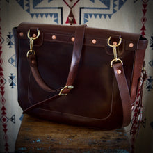 Load image into Gallery viewer, Courier Bag - Tärnsjö&#39;s Antique Brown Veg Tanned Horse Hide