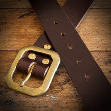 Load image into Gallery viewer, Belt - Horween Chromexcel Brown - Your Choice of Solid Brass Buckle