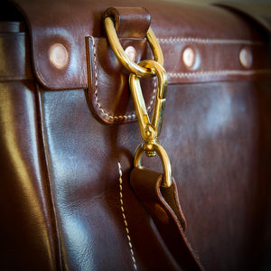 Courier Bag - Tärnsjö's Antique Brown Veg Tanned Horse Hide