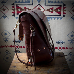 Courier Bag - Tärnsjö's Antique Brown Veg Tanned Horse Hide