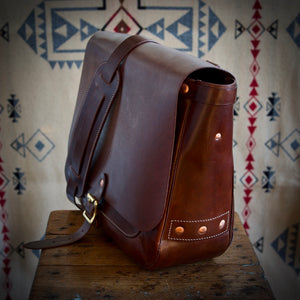 Courier Bag - Tärnsjö's Antique Brown Veg Tanned Horse Hide