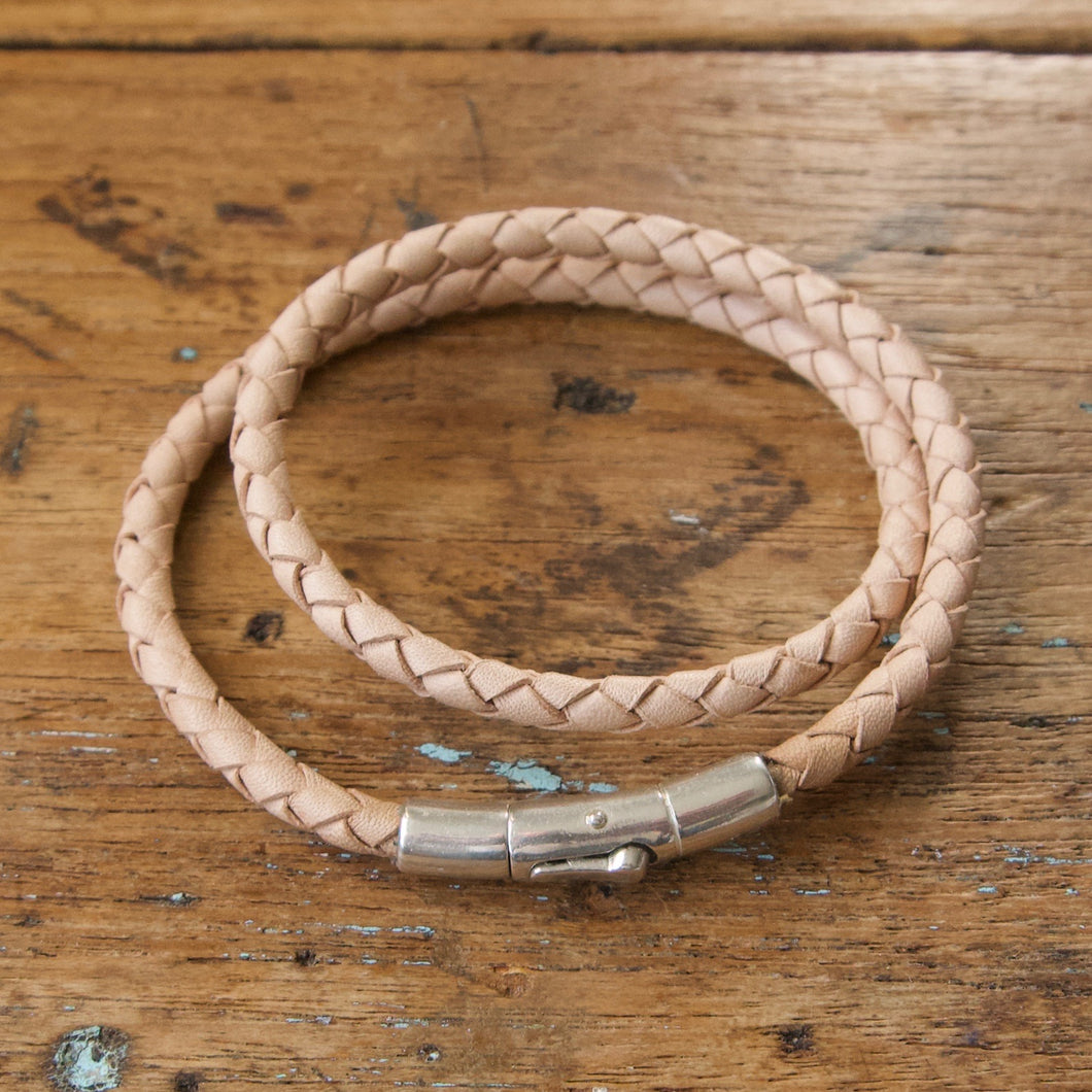 Braided Double Loop Bracelet - Natural