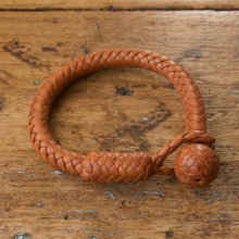 Load image into Gallery viewer, Braided Round Knot Bracelet - Saddle Tan