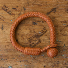 Load image into Gallery viewer, Braided Round Knot Bracelet - Saddle Tan