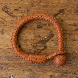 Braided Round Knot Bracelet - Saddle Tan