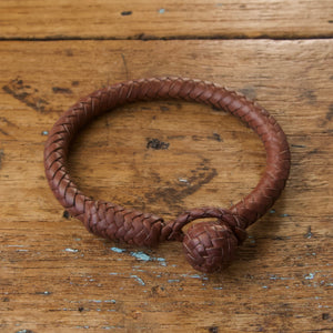 Braided Round Knot Bracelet - Dark Brown