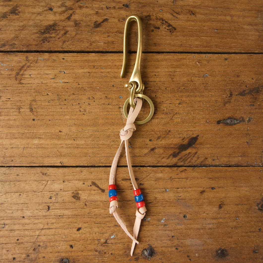 Fish Hook Key Ring - Natural Brass