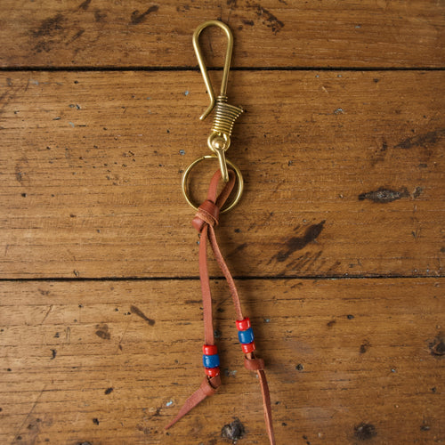 Fish Hook Wire Key Ring - Natural Brass