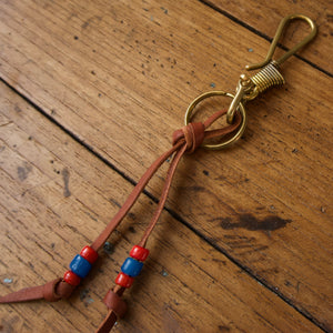 Fish Hook Wire Key Ring - Natural Brass