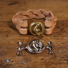 Load image into Gallery viewer, Braided Anchor Buckle Bracelet - Tärnsjö Natural Veg Tanned