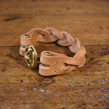 Load image into Gallery viewer, Braided Anchor Buckle Bracelet - Tärnsjö Natural Veg Tanned