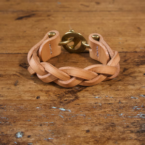 Braided Anchor Buckle Bracelet - Tärnsjö Natural Veg Tanned