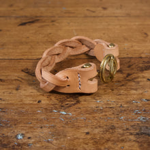 Load image into Gallery viewer, Braided Anchor Buckle Bracelet - Tärnsjö Natural Veg Tanned