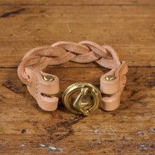 Load image into Gallery viewer, Braided Anchor Buckle Bracelet - Tärnsjö Natural Veg Tanned