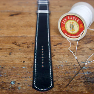 Watch Strap - NATO - Horween Navy Blue Chromexcel