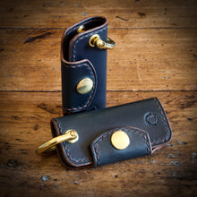 Load image into Gallery viewer, Key Holder - Horween Navy Blue Chromexcel